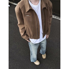 模特-短款外套男士潮流上衣宽松韩系夹克9127-P78，男装夹克，电商B380（原B361）