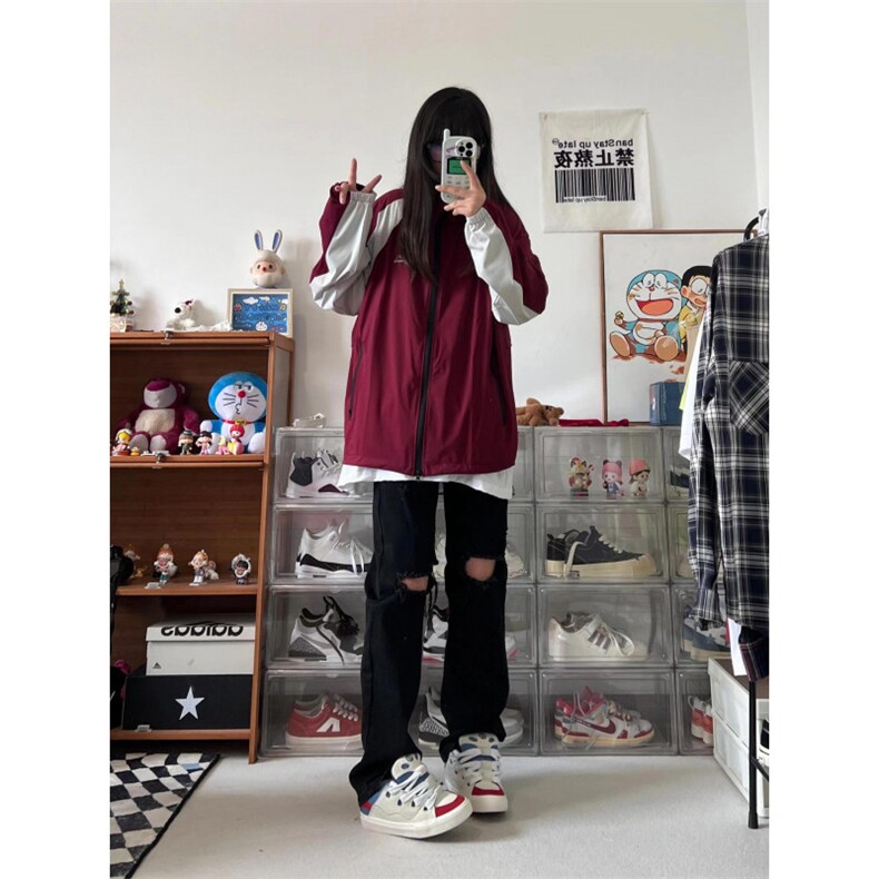 【网图】黑色破洞牛仔裤男夏季薄款美式vibe裤子1007-WWNZ01-P48图片