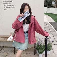 【现货！】玫红色冲锋衣2c213-2559-p145-k208，女装短外套，2C213