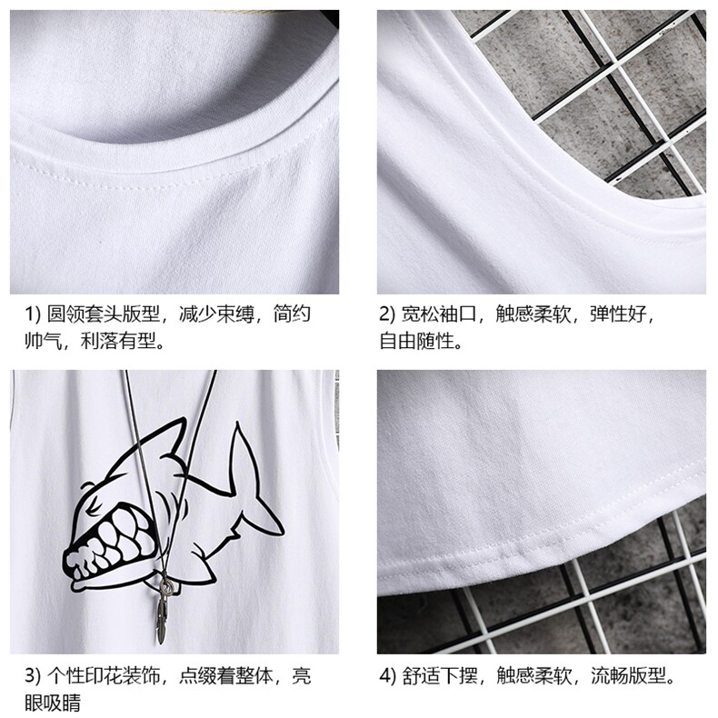 BX25041-P20港风运动汗背心男大码汗衫男无袖T恤男网格挂拍,男装T恤,电商A040A