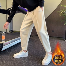 新款ins男士休闲裤秋季2025新款宽松小脚运动裤直筒裤子ins百搭潮，女装休闲裤，星座506A