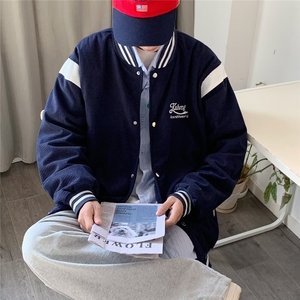 春季新款美式男外套灯芯绒华夫格夹克S668P63图片