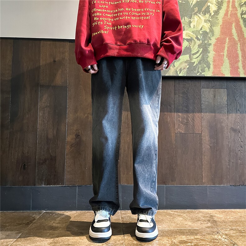 K1222-p35-控58oversizecleanfit牛仔裤褶皱直筒裤老爹裤长裤,男装牛仔裤,星座103A-1