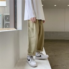 宽松直筒工装裤男裤子新款港风阔腿坠感日系休闲长裤子K6918-P28,男装工装外套,星座1008-2