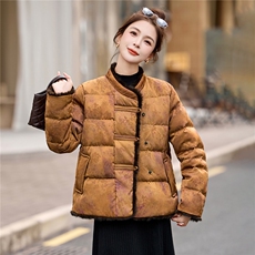新中式G风羽绒服女2025冬新款今年流行水貂毛短款外套，女装羽绒服，伊仟回