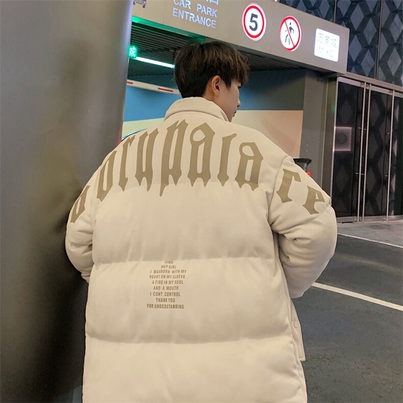 麂皮绒棉衣男潮流上衣港风加厚保暖宽松立领外套M0779-P100,男装棉衣,星座308B-1