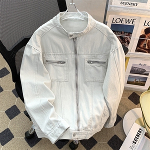 复古短款休闲外套男女高级感拉链工装夹克立领棒球服潮牌JK32-P65图片