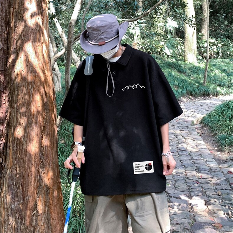 电商DSA028-PL22l186P30100聚酯夏季新款华夫格短袖POLO衫男,男装T恤,电商A028