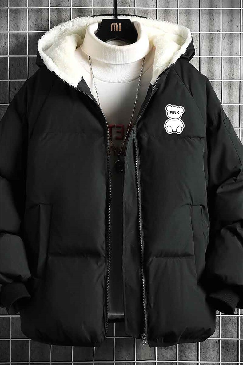 控128加绒面包服男大码羊羔毛衣男MY16292-P100,男装棉衣,电商A040A