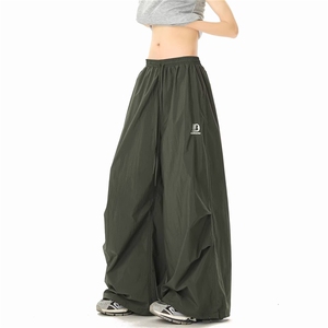 美式户外机能速干伞兵休闲裤夏季宽松阔腿潮牌工装徒步运动裤子图片