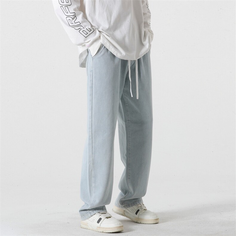 特P30抽绳牛仔裤纯色基础休闲裤882-P30,男装牛仔裤,星座205-1