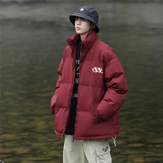 港风23新款冬季时尚百搭立领加厚棉服外套MY62061P85控118，男装棉衣，电商A268A