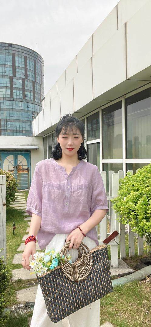 纯苎连衣裙小衫裤子裙子衬衣 时尚风 风淑女风休闲风，女装连衣裙，川哲