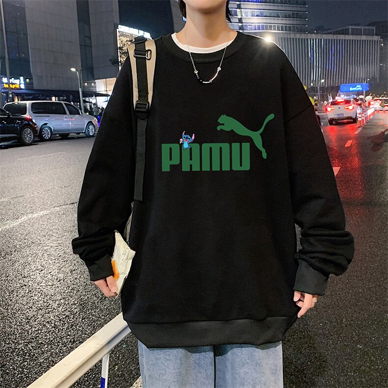 S6227-P28  秋季圆领卫衣男大码韩版宽松长袖外套图片