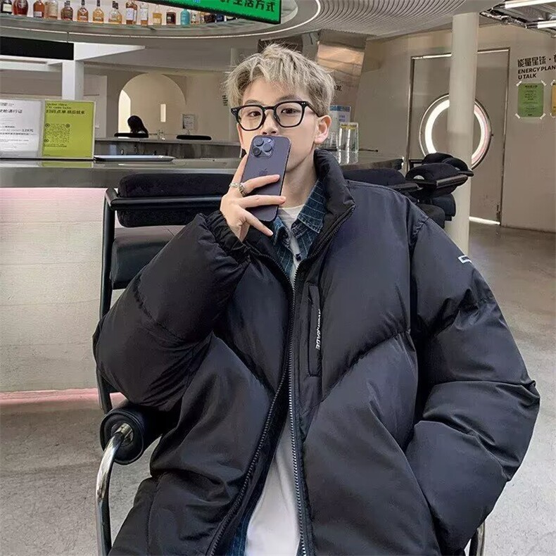 潮牌棉衣男学生外套上衣加厚保暖登山棉服男士冬季新款宽松外套，男装棉衣，星座506A