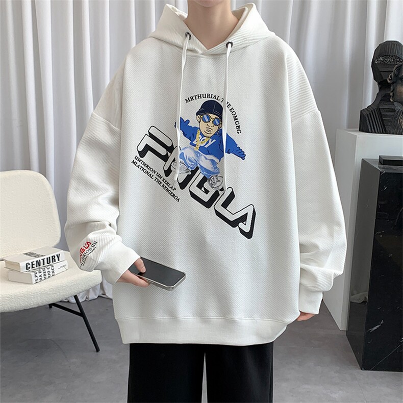 春季新品学生长袖套头2023港风连帽印花运动卫衣男487-P45控价68,男装卫衣,电商A441-1