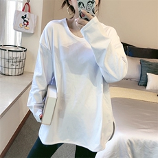 MN1023-P35宽松白色T恤内搭打底衫纯棉中长款秋冬上衣，女装针织衫/毛衣，星座617A-2