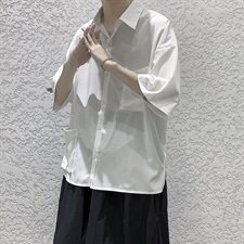 518夏季短袖衬衫男痞帅潮流冷淡风中性衬衣CS2006，男装衬衫，星座507