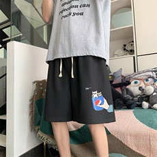 HD74262-P22华夫格短裤男大码宽松五分裤男直筒中裤，男装休闲裤，电商A040