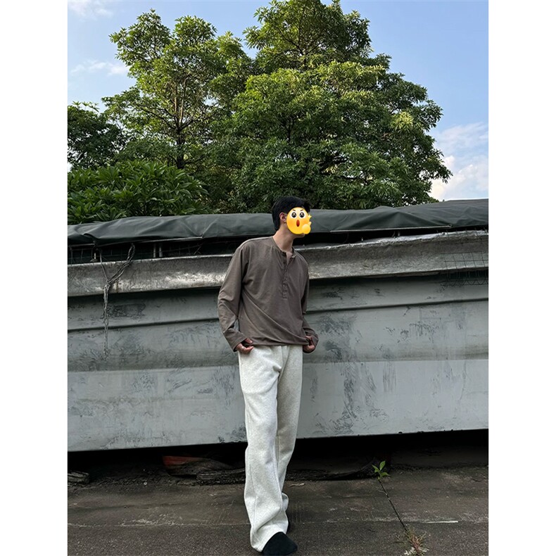 (网图慎用)华棉高克重380g大码微喇休闲卫裤男K24030-特P35控68,男装休闲裤,电商A001-1