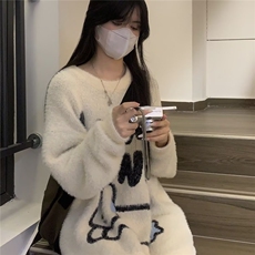MM137-P65秋冬新款软糯毛衣学生百搭上衣日系圆领毛衣针织，女装针织衫/毛衣，星座617A-2