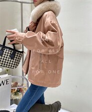 狐狸毛领派克，其它，虹朵朵