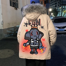 MM48221-P130冬季大毛领棉衣男士大码加厚棉袄男棉服，男装棉衣，电商A040