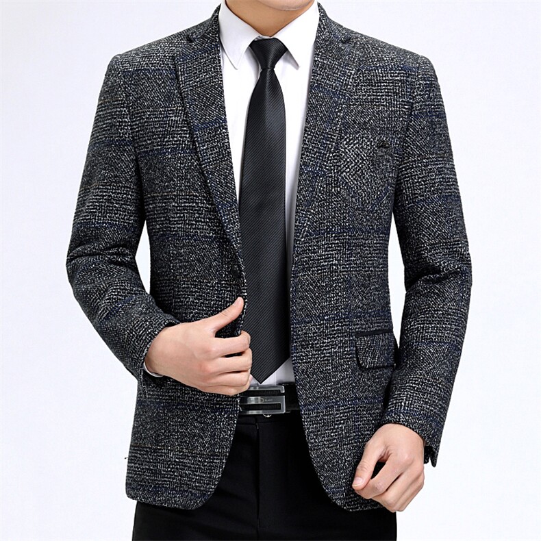 2023秋季新款男士西服商务中年便服单西薄款小西装外套时尚百搭图片