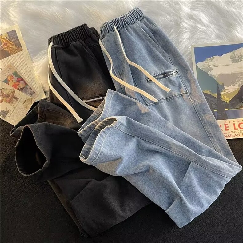 微弹日系中高腰牛仔裤百搭原宿简约潮新款N6015P45,男装牛仔裤,星座1116-2