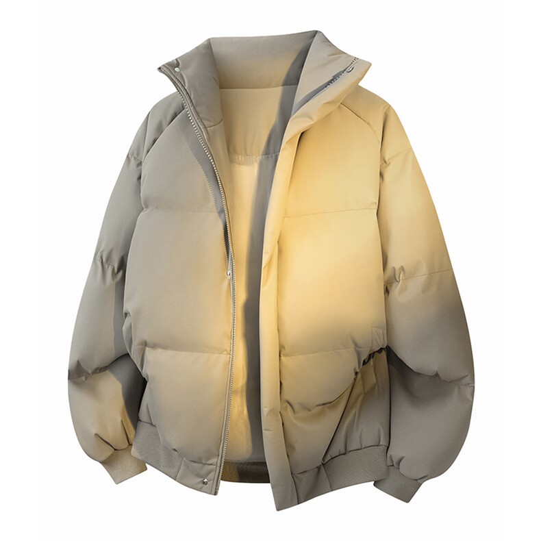 立体新款冬季羽绒立领PU皮棉服棉袄韩版宽松外套A436-2522-P80,男装棉衣,电商A436