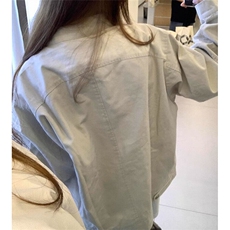 水洗牛仔外套女春秋季款美式复古立领工装夹克JK7710，男装工装外套，星座1116A（原606A-3）