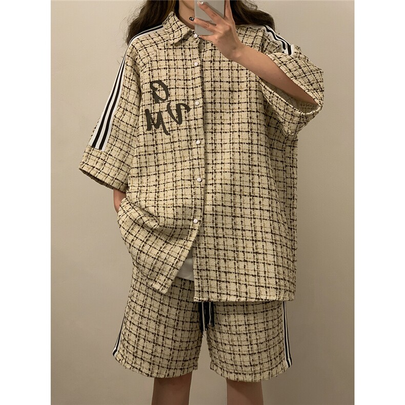 1小香风大码M-5XL短衬DCS9018P45DK8797P40套装DTZ9028P85，男装休闲套装，星座226-2