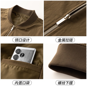 春季美式潮流夹克男宽松棒球服外套W106P70图片