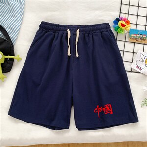 MK37276-P15冰丝短裤男士大码宽松休闲五分裤男运动中裤,男装休闲裤,电商A040