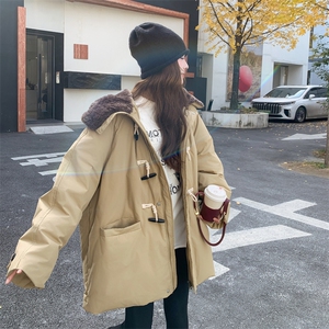 【】毛毛帽子牛角扣羽绒服5588-P365-K549图片