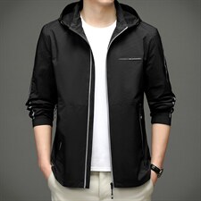 夹克男外套春秋季衣服男装休闲外衣连帽可卸潮流新款中年男士上衣,男装夹克,电商B212（原钱塘6029）