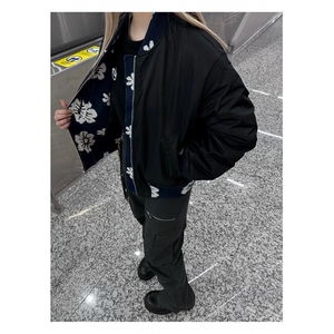 J9813-P65美式高街潮牌高级感cleanfit提花棒球服夹克外套图片