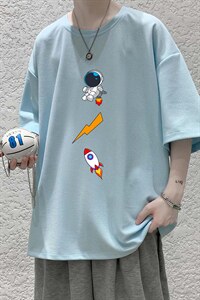 HT73165-P22 华夫格t恤男短袖男大码五分袖 大皂风图片