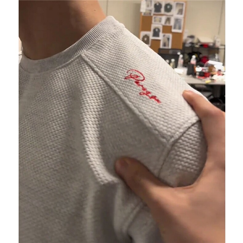 网图美式蜂窝红标限定基础打底衫休闲T恤刺绣圆领长袖D495特P25，男装T恤，电商A335-1（原A458）