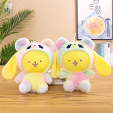 彩染布狗狗	兔毛