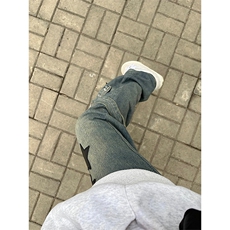 自家图，不拿货星星牛仔裤男微喇叭cleanfit裤子-KZA31-P70，男装牛仔裤，星座1007（原301D）