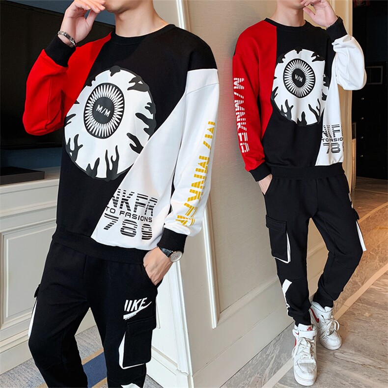 春季新款潮牌工装裤子外套一套运动长袖卫衣套装男TZ563-P95,男装卫衣,电商A441