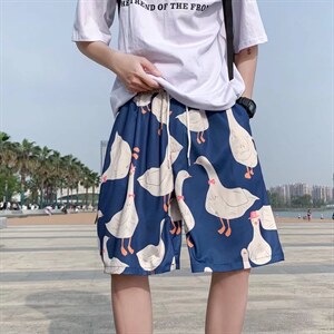 潮流潮男时尚潮牌夏季休闲裤五分裤运动裤大码SK18P28