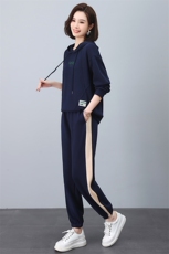 运动套装女春秋2025新款春装妈妈时尚洋气女士秋季宽松休闲两件套，女装套装/套裙，天丽