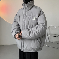 冬季新款机理感暗条纹立领棉衣加厚棉袄MY237-P105控148抖音控168，男装棉衣，电商B370