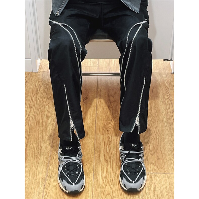B221美式ins高街暗黑小众拉链情侣休闲冲锋裤LK23030-P65控88,男装休闲裤,电商B221
