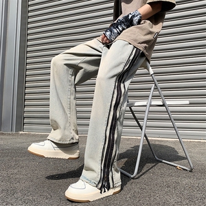 牛仔高街拉链牛仔裤水洗牛仔开叉裤313A-1-NZ035-P65 控78图片