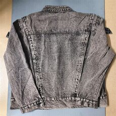 重工拉链牛仔外套男秋宽松水洗做旧痞帅夹克网图JKN1237-P85有货，男装夹克，星座302B-2