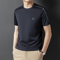 BSS528男士2023年夏季新款百搭T恤男短袖商务休闲体恤男装P50，男装T恤，电商B360