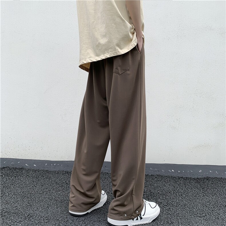 直播款春夏冰丝裤宽松休闲裤拖地裤垂感小西裤A017K609P50,男装西裤,电商A017